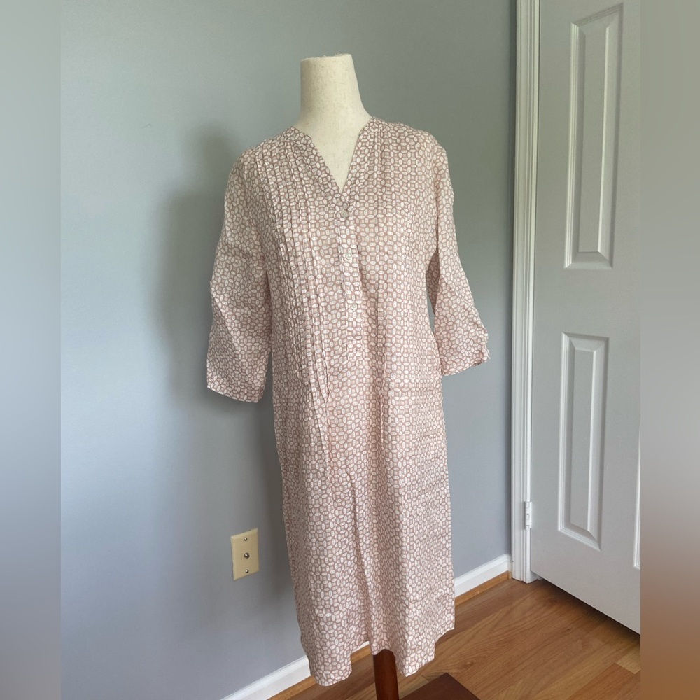 J. Mc Laughlin Caftan style knee length dress in 100% Linen